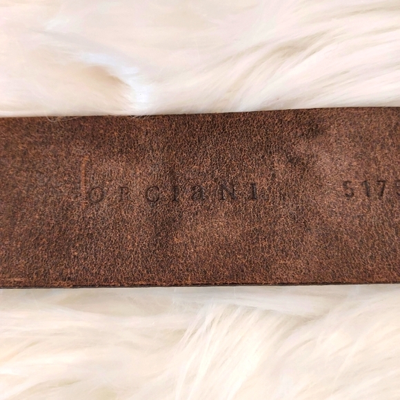 Orciani Leather Belt with Ornate Brass Buckle. Made in Italy. NWOT. - Picture 6 of 6